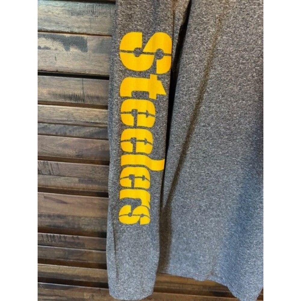 Pittsburgh Steelers Pullover 1/4 Zip Heather Gray‎ NFL Team Apparel SML Sleeve - Picture 2 of 13